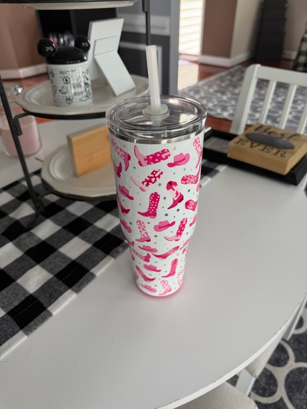 Swig 40oz Pink Cowboy Boots Travel Tumbler - Picture 3 of 5
